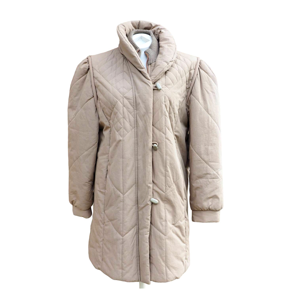 70s Vintage Quilted Puffer Insulated Coat Mid Length Saxton Hall Womens Size S/M